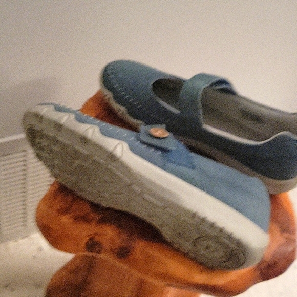 Size 11 blue suede womans slide on shoes by Hotter comfort walking casual - Picture 5 of 11